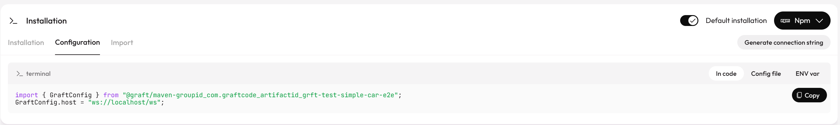 Vision GraftConfig